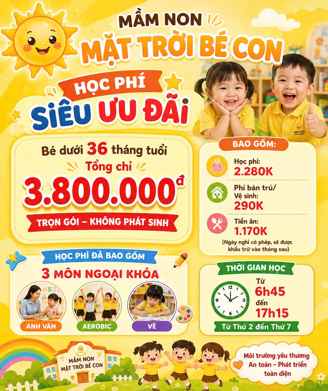 TRƯỜNG MẦM MĂT TRỜI BÉ CON